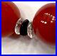 VTG CZECH ART DECO Graduated Cherry Red Hand POURED GLASS NECKLACE