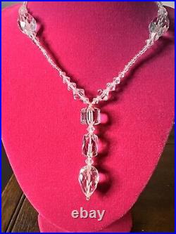 VTG Rock Crystal Necklace Art Deco