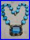 Vintage 1920’s Art Deco Era Blue Czech Glass Necklace