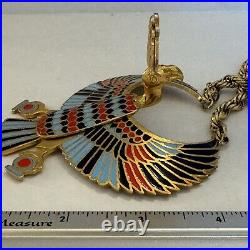 Vintage 1930s Egyptian Revival Statement Necklace Art Deco Era Horus