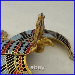 Vintage 1930s Egyptian Revival Statement Necklace Art Deco Era Horus