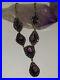 Vintage Amethyst Silver 925 Art Deco Necklace