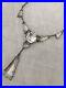 Vintage Antique Art Deco Rock Crystal Step Glass Paste Open Back Necklace