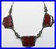 Vintage Antique Necklace Art Deco 1920s Carnelian Marcasites Sterling Silver