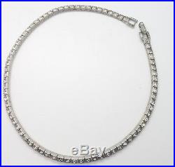 Vintage Antique Sterling Silver 925 Otis Art Deco Rhinestone Choker Necklace