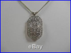 Vintage Art Deco 14K. 54ct VS2 H-I Sparkling Diamond Necklace Rare Estate Piece