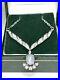 Vintage Art Deco 14K White Gold Star Sapphire Diamond Necklace