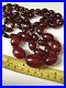 Vintage Art Deco Bakelite Cherry Amber Beads Necklace 83.3g. 117cm LONG. 72 Bead