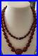 Vintage Art Deco Bakelite cherry amber faceted opera long bead necklace