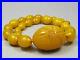 Vintage Art Deco Carved Butterscotch Bakelite Beads Necklace Simichrome Tested