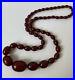 Vintage Art Deco Cherry Amber Bakelite Bead Necklace 56g (Tested)