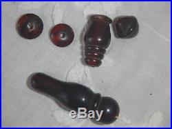 Vintage Art Deco Cherry Red Amber Bakelite Beads For Necklace Prayer Spares 68g