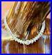 Vintage Art Deco Choker Necklace Rock Crystal Sterling Clasp and Chain 16.25