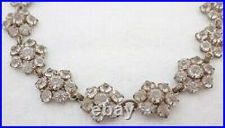 Vintage Art Deco Czech Czechoslovakia Prong Set Cluster Open Back Necklace