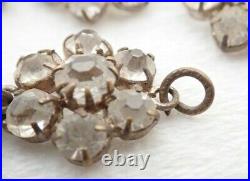 Vintage Art Deco Czech Czechoslovakia Prong Set Cluster Open Back Necklace