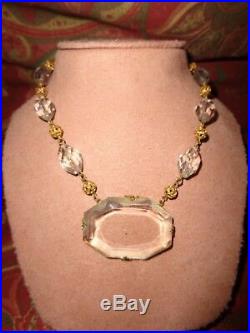 Vintage Art Deco Czech Era Faceted Crystal Choker Necklace