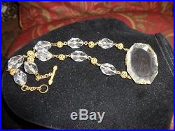 Vintage Art Deco Czech Era Faceted Crystal Choker Necklace