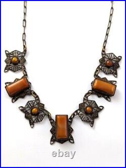 Vintage Art Deco Czech Glass Necklace, 1930's, Vintage Jewelry