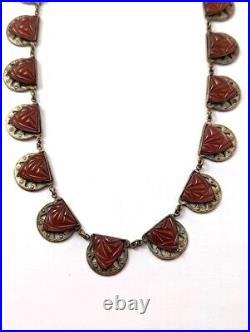 Vintage Art Deco Czech Glass Necklace, 1930's, Vintage Jewelry