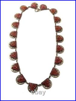 Vintage Art Deco Czech Glass Necklace, 1930's, Vintage Jewelry