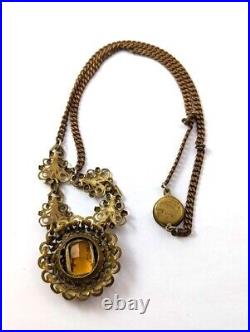 Vintage Art Deco Czech Glass Necklace, 1930's, Vintage Jewelry