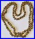 Vintage Art Deco Czech Signed Gold Foil Glass Bead Necklace