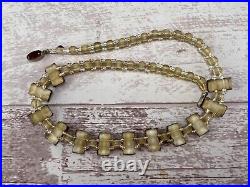 Vintage Art Deco Czech Vauxhall Purple Glass Necklace 1930s