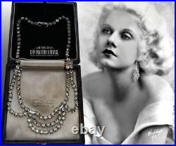 Vintage Art Deco Diamond Paste Rhinestone Swag Necklace Bridgerton Bridal Gift