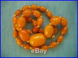 Vintage Art Deco Genuine Natural Butterscotch Amber Necklace 32.2gr beads