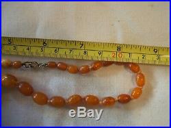 Vintage Art Deco Genuine Old Butterscotch Amber Bead Necklace