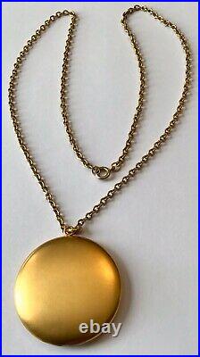 Vintage Art Deco Gold Filled Locket Pendant Necklace Ez1