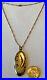 Vintage Art Deco Gold Filled Rhinestone Locket Pendant Necklace Z3