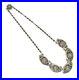 Vintage Art Deco Handmade Silver Necklace Floral Hat Shape Signed FANA 16