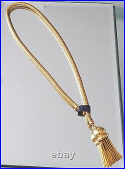 Vintage Art Deco Kreisler USA Signed Rhinestone Lariat Slide Tassel Necklace