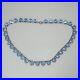 Vintage Art Deco Light Sapphire Blue Crystal Necklace Large Open Back VTG 15