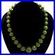 Vintage Art Deco Marbled Green Bakelite Bead Graduated Beaded Necklace 16 Inches