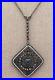 Vintage Art Deco Meyle and Mayer 935 Sterling Silver Enamel Marcasite Necklace