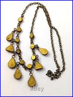 Vintage Art Deco Micro Mosaic Necklace, 1930's Vintage Jewelry