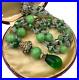 Vintage Art Deco Necklace Jade Peking Beads Gripoix Green Glass Drop Pendant Rar