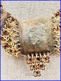 Vintage Art Deco Necklace Madein Israel Eliat Stone Necklace King Solomon Stone