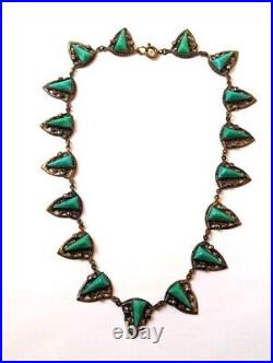 Vintage Art Deco Necklace with Peking Czech Glass, 1930's, Vintage Jewelry