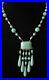 Vintage Art Deco Peking Glass dangling Teardrop Pendant necklace