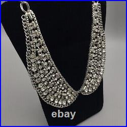 Vintage Art Deco Rhinestone Collar Necklace Bling Peter Pan Runway 22