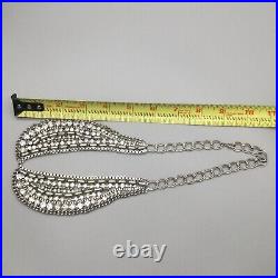 Vintage Art Deco Rhinestone Collar Necklace Bling Peter Pan Runway 22