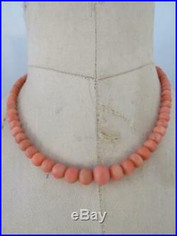 Vintage Art Deco Salmon Coral Necklace Choker