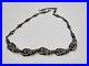 Vintage Art Deco Sterling Marcacite Delicate Collar Link Necklace