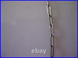 Vintage Art Deco Sterling Silver Crystal Bezel Open Back Chain Necklace