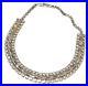 Vintage Art Deco Style Faceted Crystal Silver Tone Necklace