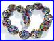 Vintage Art Deco Venetian Millefiori Tabular Bead Necklace Art Deco