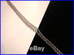 Vintage Art deco 14k Gold Filigree Diamond Onyx Necklace Pendant Platinum Chain